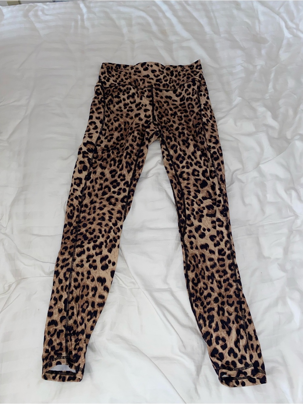 Boutique Leopard Print Leggings - Tan/Brown